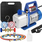 4CFM 115L/min Air Vacuum Pump A/C Manifold Gauge R134A/R22 Kit Refrigeration Set