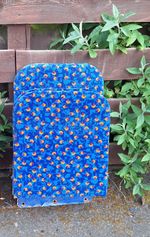 Stageciach Bus Tip Up Seat  in beachball blue  moquette