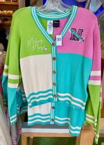 NWT Disney Her Universe Mickey Mouse Letterman Cardigan Color Block Womens L