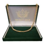 Womens 9ct Gold XP 6mm Diamond Cut Belcher Chain 18inch Length