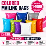 Coloured Mailing Bags Strong Polythene Postage Parcel Postal Seal Mixed All Size