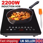 2200W Electric Induction Hob Portable Digital Touch Single Cooker Hot Plate Tool