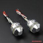 Motorcycle Silver HandleBar LED Turn Signal Light Lamp Grip Bar End Indicators 