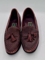 Vintage women’s Cole Haan  Woven Brown Tassel Slip-On Loafers