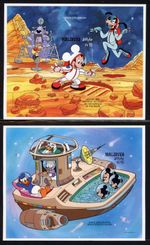 Maldives 1988 Disney Space Exploration Scott# 1280-1281 RARE Imperforate Proof