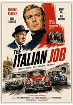 The Italian Job Poster Michael Caine Classic Movie Mini Cooper Wall Art A4 A3