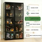 5-Tiers Acrylic Display Cabinet Collection Standing Display Cabinet Double Door