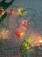 Vintage Christmas Lantern String Lights Multicoloured Retro Working Decorations
