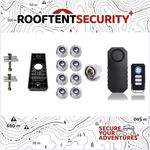 8 x M8 Fits Tentbox Nyloc High Security Nuts + 113db MotionSense Alarm + Holder