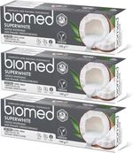 Biomed Superwhite Toothpaste x 3 pack - Natural Coconut - Free Shipping - UK'#1&
