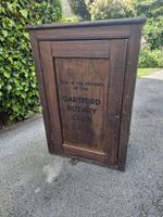 Victorian Scrumbled Pine Decorative Cupboard Rotary Club