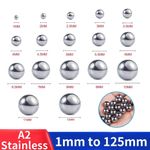 A2 Stainless Steel Ball Bearings 1mm 2mm 3mm 4mm 5mm 6mm 8mm 9mm 10mm to 125mm