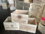 Set of 3 - Wooden Wine Box Crate. 6 bottle French Genuine Storage Versatile