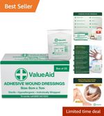 Sterile Adhesive Wound Dressings - Breathable & Gentle on Skin - Pack of 25