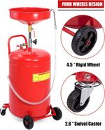 Waste Oil Drainer 80L Portable Waste Oil Garage Extractor Drain Drainer Tank UK