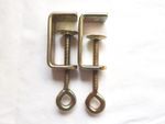 Z) BROTHER KNITTING MACHINE PARTS TOOLS  STANDARD 4.5MM SET OF TWO TABLE CLAMPS