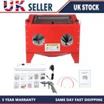 90L Bench Top Sand Blasting Cabinet Sand Blaster Abrasive Grit Shot Blast LED UK