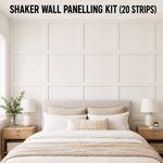 Shaker Wall Panelling DIY Kit 6mm  1m lengths QTY 20 strips