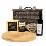 wicker basket Cheese & Wine Gift hamper ideal birthday gift-free postage