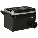 Outsunny 40L Car Refrigerator 12V Portable Freezer w/ Inner LED Light, Wheels