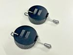 2 x Bait Droppers for Coarse & Carp Fishing, 3", 2" and 1.5" Diameter, Black