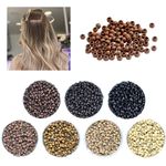 Silicone Lined Nano Rings Micro Beads Hair Extensions 50/100/200/300/400/1000 UK