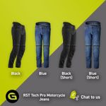 RST Tech Pro Motorcycle Jeans Men's Includes Knee and Hip Armour