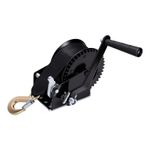 1200lbs Hand Winch Hand Crank Winch With 26.2ft Strap Manual Winch Heavy Duty