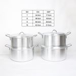 Heavy Duty Aluminium Pot  20–44cm | Professional Cooking Pots | Gas & Electri