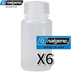 6 X Nalgene Wide Mouth Bottle HDPE 125ml - Camping Cooking I ngredients Bottle