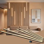 6PCS LED Strip Lights for Acoustic Wall Panels 3000K Recessed Strip Lights Dimma
