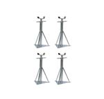 Static Caravan Medium Axle Stands X4 Mobile Home Siting Chassis 12" - 16.5" Set