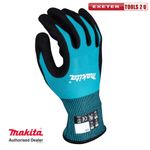 Makita Gloves Fitknit Cut Level 1 Nitrile Coated Dipped Touchscreen Breathable