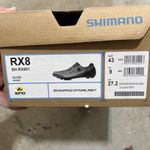 Shimano RX801 Men's Gravel Shoes, 43/9 silver, 2 hole, new in the box!
