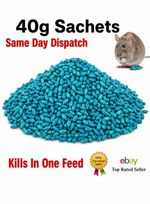 Rat & Mouse Rodent Poison Bait Killer Maximum Strong Bait Single Feed 40g Sachet