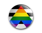 Straight Ally Pride Flag Badge- 25mm/1 Inch x1 x12 LGBTQ