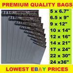 GREY MAILING BAGS STRONG POLY POSTAL POST POSTAGE SELF SEAL PACKAGING STRONG