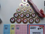 NETBALL MEDALS 50  MM METAL /RIBBON / CERTIFICATES X 15