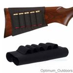 12 / 20  Gauge GA Shotgun Butt Stock 5 Shell Cartridge Holder Buttstock Ammo Gun