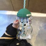 2026 NEW Starbucks Barista Bear Glass Cup(500ml) Limited Edition Christmas Cup