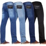 Kruze Jeans Mens Straight Leg Stretch Denim New Basic Regular Big Tall All Waist