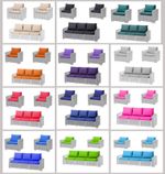 Replacement Rattan Furniture Sofa Cushion Seat Pads Water Resistant Fabric