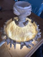 Antique Italian Alabaster Tazza. Hand Carved. 19th Century