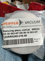 PFEIFFER VACUUM Reducing Piece Conical DN 50 ISO-KF - NEW