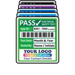 Super Stick Personalised PAT Test Labels - Sticks to almost anything! Design 4.