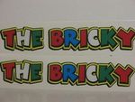 VALENTINO ROSSI  THE BRICKY X 2 STICKERS 12cm x 2cm