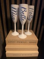 Personalised Plastic Champagne Flutes