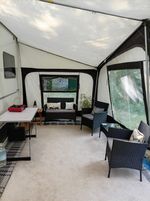 Sterling Eccles Jewel 4 Berth Caravan Fixed Bed with Awning. Good Condition