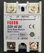 Solid State Relay SSR-40DA 3-32VDC 40A Output 24-380VAC Module Contactor Control