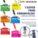 FIBROMYALGIA Awareness Card and Lanyard - 6 colour combinations